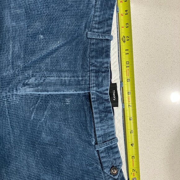 Theory metal blue used Corduroy pants size 8 - Picture 6 of 16